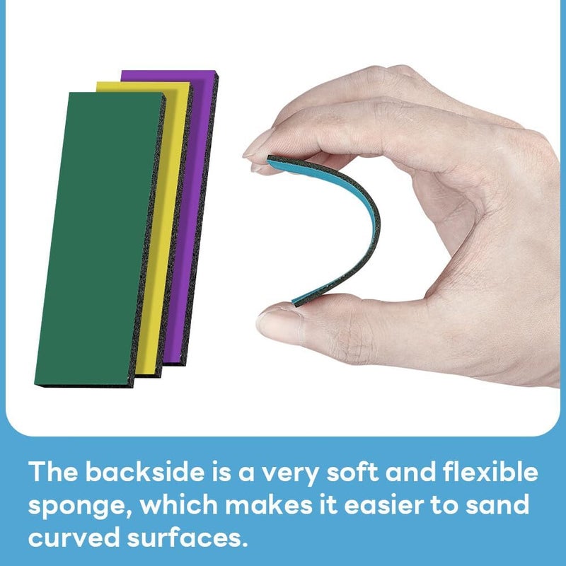 Stedi Sanding Sponge for Model Gundam Building, Hobby Model Tools Hand Sanding Block Waterproof Wet Dry Reuse 1000 to 2500 Grit Sandpaper, 30 Sheets - Image 5